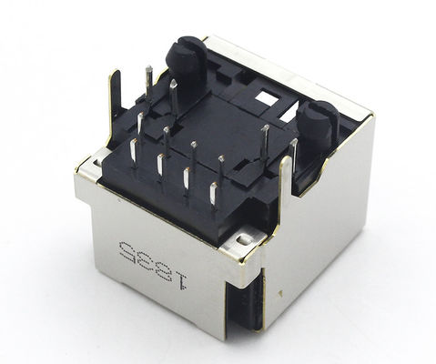 Shiled RJ45 PCB Connector / Vertical 8P8C Rj45 Vertical Mount TM5JM811EX111