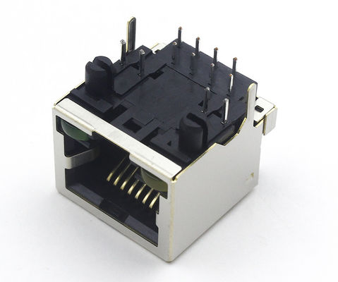 Shiled RJ45 PCB Connector / Vertical 8P8C Rj45 Vertical Mount TM5JM811EX111