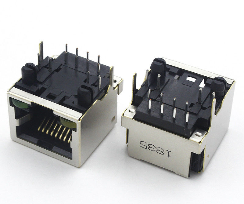 Shiled RJ45 PCB Connector / Vertical 8P8C Rj45 Vertical Mount TM5JM811EX111